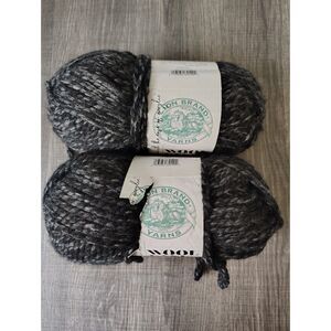 Lion Brand Wool Ease Thick & Quick Charcoal Yarn Lot of 2 Super Bulky #6 149
